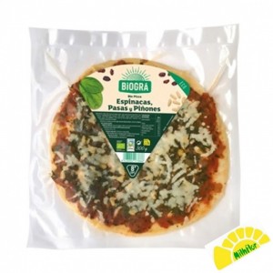 PIZZA ESPINACAS PIÑON SEITAN