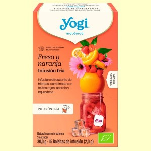 YOGI TEA FRIO FRESA NARANJA 